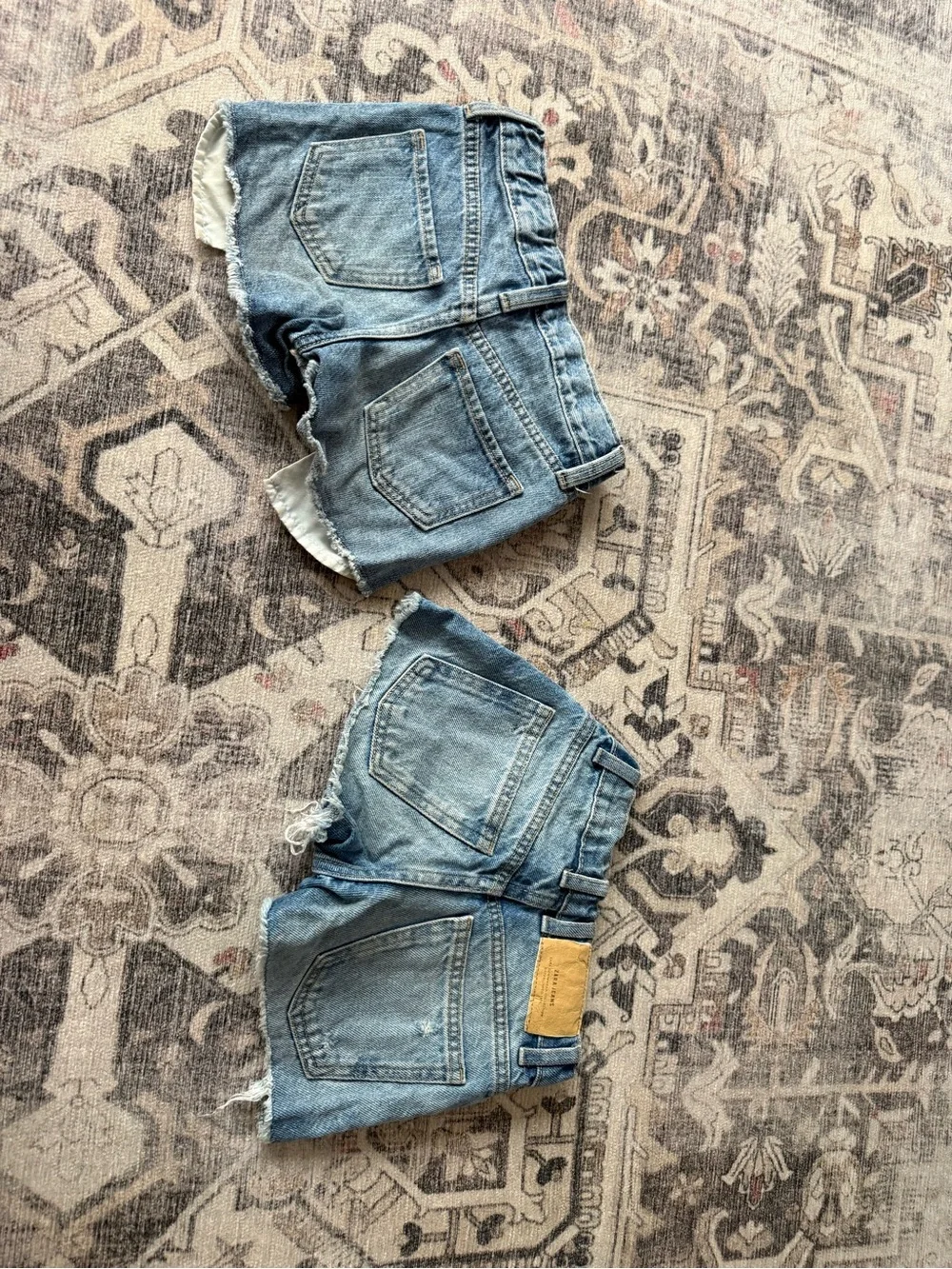 Two Pair Girls Denim Shorts - Zara and Old Navy